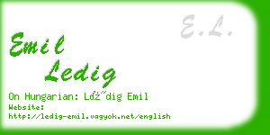 emil ledig business card